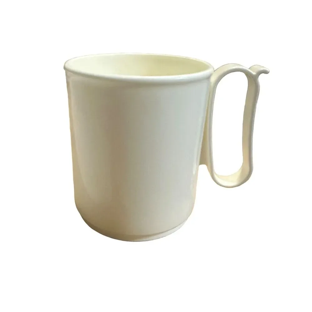 Limited Edition Tupperware 50th 1946-1996 Mug Cup White/Gold, Lid 3104A6 3103A1